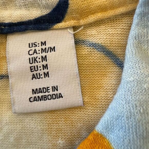 Nicole Miller Beachy Linen Top Sz M Coastal, Summer, Vacation - Picture 7 of 11